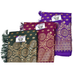 Fancy gold print saree