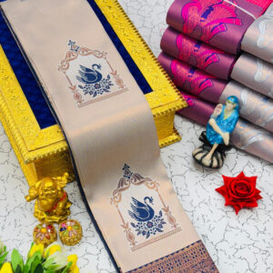 Kubera Pattu Silk Saree - Creamy Beige