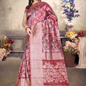 Malai Silk Saree - Pink