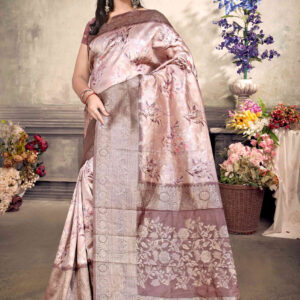 Malai Silk Saree - Pastel Pink