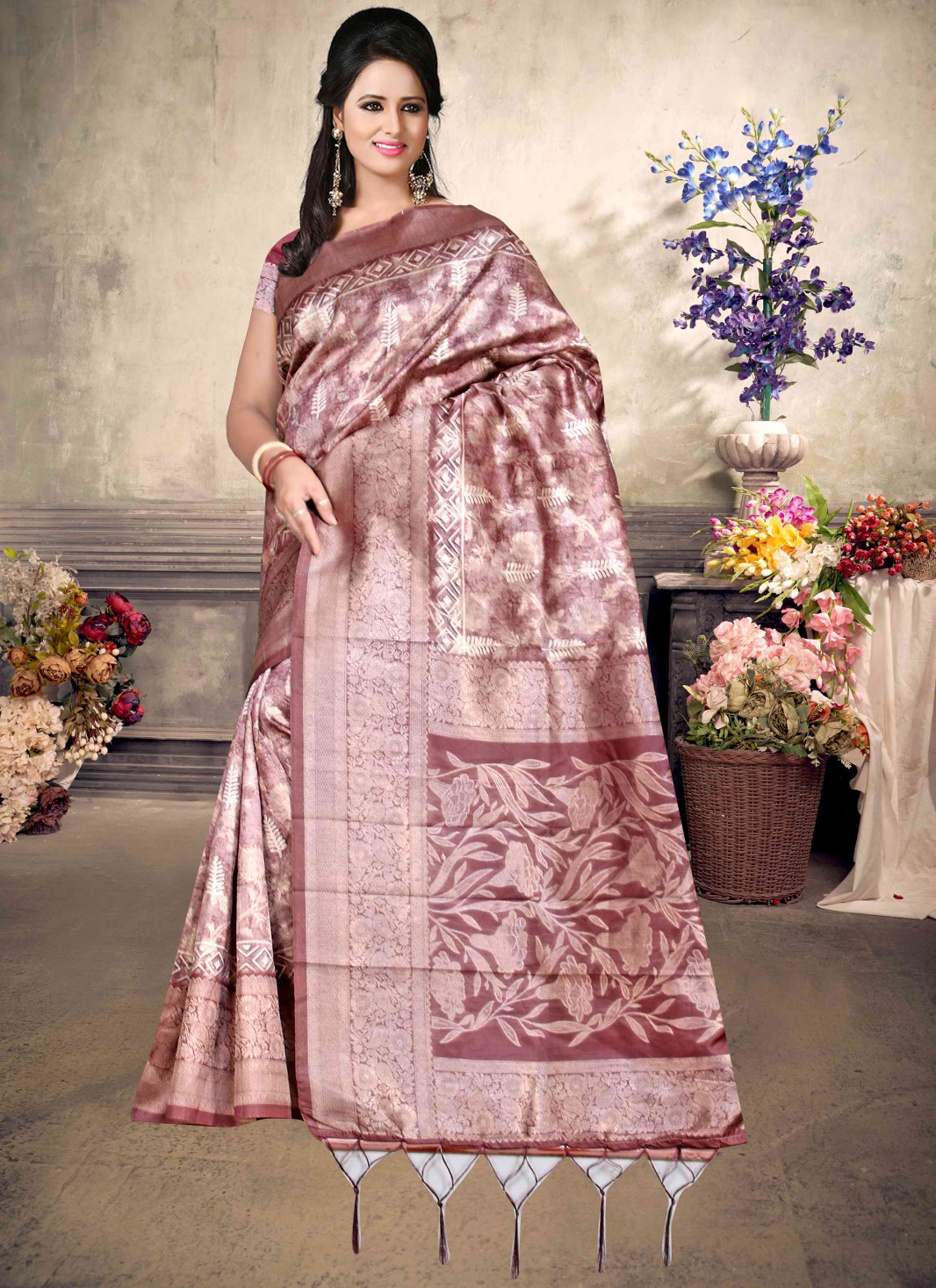 Malai Silk Saree - Mahroon